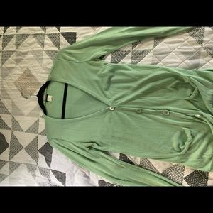 Light green JCrew Cardigan